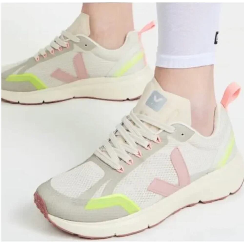 VEJA Women Condor 2‎ Alveomesh Sneaker Beige Pink Neon Yellow